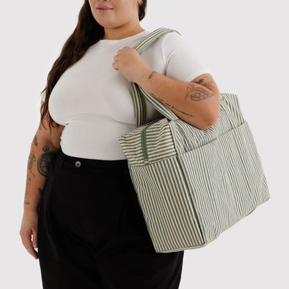 Baggu Cloud Carry On - Sage Stripe