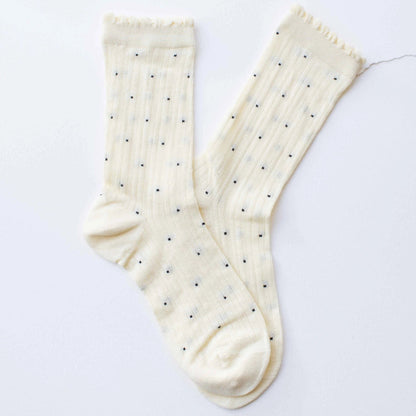 Frill Polka Dot Crew Socks