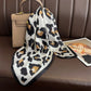 Vintage Style Leopard Print Silky Scarf