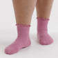 Baggu Lettuce Edge Socks - Wild Plum + Cherry (set/2)