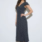 Polka Dot Button Down Midi Dress