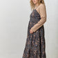 Moody Antique Print Midi Dress