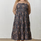 Moody Antique Print Midi Dress