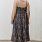 Moody Antique Print Midi Dress