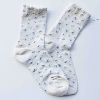 Mini Floral Cotton Crew Socks
