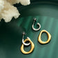 Mixed Metal Double Hoops
