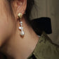 Natural Baroque Pearl Drop Earrings