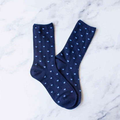 Tonal Heart Socks