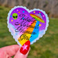 Normal Human Girl Sticker - Glitter