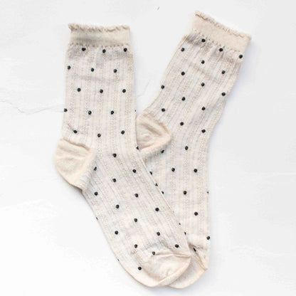 Classic Polka Dot Crew Socks