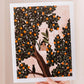 Orange Tree Art Print 8x10"