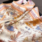 Chrysanthemum Print Vintage Style Scarf