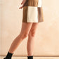 Patchwork Effect Suede Skirt