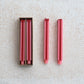 Pink + Red Present Shaped Tapered Candles