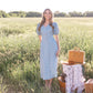 Pinstripe Denim Button Up Dress