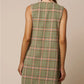 Plaid Shift Dress with Pockets