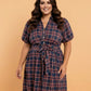 Fall Plaid Midi Shirt Dress