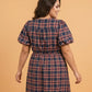 Fall Plaid Midi Shirt Dress