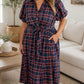 Fall Plaid Midi Shirt Dress