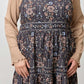Moody Antique Print Midi Dress