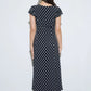 Polka Dot Button Down Midi Dress