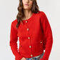 Crimson Button Up Cardigan