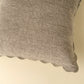 20x20 Scalloped Edge Pillow - Silver Grey