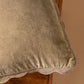 21 x 12" Velvet Scallop Pillow in Mink