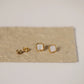 Natural Shell Inlay Stud Earrings