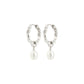 Shift Pearl Hoop Earrings