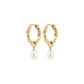Shift Pearl Hoop Earrings