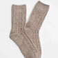 Speckled Wool Blend Knit Socks
