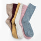 Speckled Wool Blend Knit Socks
