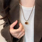 Vintage Square Agate Pendant
