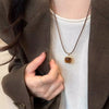 Vintage Square Agate Pendant