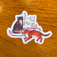 Funny Cat Group Sticker - Hollographic