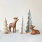 Cream Stoneware Tree with Unglazed Base