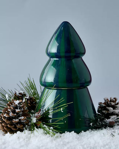Cabana Striped Holiday Tree Candles