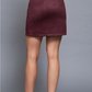 Belted Faux Suede Mini Skirt