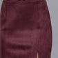 Belted Faux Suede Mini Skirt