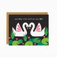 Swan Wedding Card