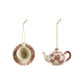 Tea Time Stoneware Ornaments