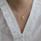 Teddy Charm Necklace with Shell Inlay