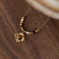 Tiger Eye and Pearl Pendant Necklace