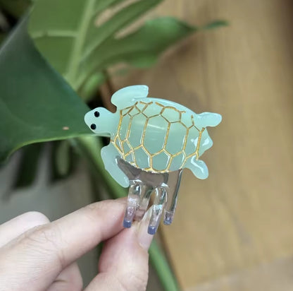 Sea Life Hair Claw - Tiny Turtle