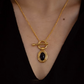 Agate Pendant with Toggle Clasp