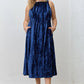 Open Back Velvet Midi Dress