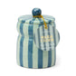 Cabana Striped Holiday Candles with Lid