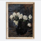 Vintage White Roses 5x7" Print
