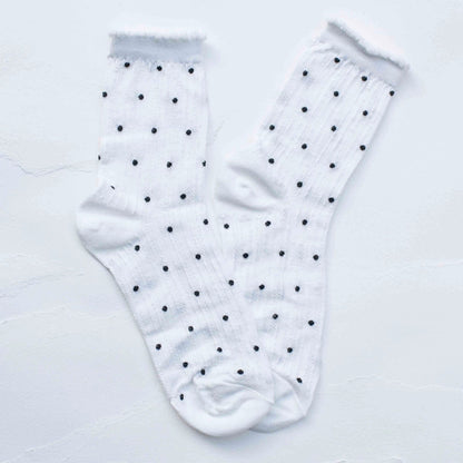 Classic Polka Dot Crew Socks